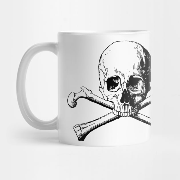 Skull and Crossbones by Vintage Sketches